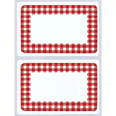 Material ETIQUETAS DE COCINA APLI AUTOADHESIVAS COLOR ROJO 6UNID 00337