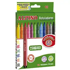 ROTULADOR ALPINO PUNTA FINA ESTUCHE 12 UDS. (AR001002) 36314