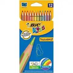 Material LAPICES BIC KIDS TROPICOLORS ESTUCHE 12 UDS. (832566) 57037