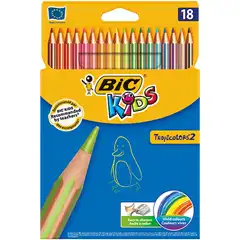Material LAPICES BIC KIDS TROPICOLORS2 ESTUCHE 18 UDS. (832567) 57038