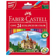 Material LAPICES FABER CASTELL DE COLORES 24 UDS. (120124)