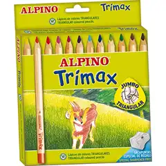 Material LAPICES ALPINO TRIANGULARES TRIMAX ESTUCHE 12 UDS. (AL00113)