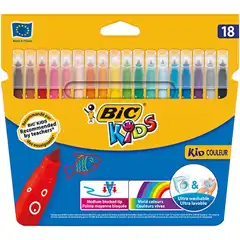Material ROTULADORES BIC KIDS COULEUR 18 UDS. PUNTA MEDIA (841799) 79104