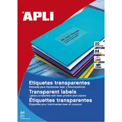 Material ETIQUETAS TRASLUCIDAS APLI 70X37 01224