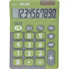Material CALCULADORA MILAN DUO 10 DIGITOS TECLAS GRANDES VERDE (150610TDGRBL)