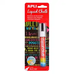 ROTULADOR APLI TIZA LIQUIDA LIQUID CHALK P. REDONDA BLANCO (13954)