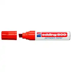 ROTULADOR EDDING 800 PERMANENTE PUNTA BISELADA GRUESA ROJO (10800-02) 7316