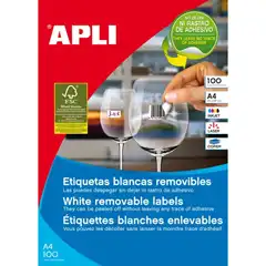 Material ETIQUETAS REMOVIBLES BLANCAS ILC 97X42,4MM APLI 03057