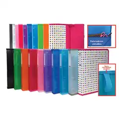 Material CARPETA COLORLINE 4 ANILLAS 25 MM. CON COMPRESOR DE HOJAS COLORES SURTIDOS (42511)