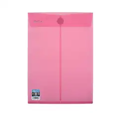 BOLSA OFFICE BOX CIERRE SUPERIOR VELCRO 230X325 MM. ROJO (90046)