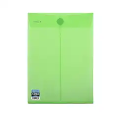 BOLSA OFFICE BOX CIERRE SUPERIOR VELCRO 230X325 MM. VERDE (90036)