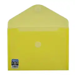 SOBRE OFFICE BOX PLASTICO APAISADO 252X180 MM. APERTURA SUPERIOR AMARILLO (90453)