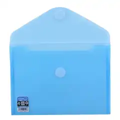 SOBRE OFFICE BOX PLASTICO APAISADO 252X180 MM. APERTURA SUPERIOR AZUL (90426)
