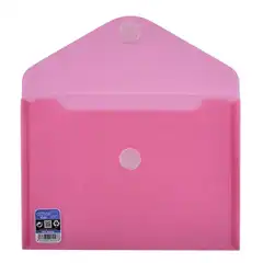 SOBRE OFFICE BOX PLASTICO APAISADO 252X180 MM. APERTURA SUPERIOR ROJO (90446)