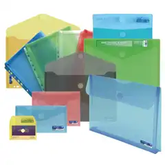 Material SOBRE OFFICE BOX CIERRE VELCRO PARA TARJETAS DE VISITA ROJO (90646)