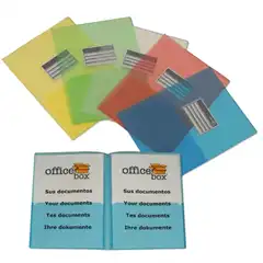 DOSSIER DOBLE OFFICE BOX CON TARJETERO A4 AMARILLO (27653)