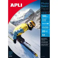 PAPEL GLOSSY APLI ALTO BRILLO 180GR 20HJ (4452)