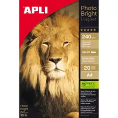 PAPEL PHOTO APLI BRIGHT 240GR 20HJ (4454)