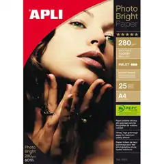 PAPEL PHOTO APLI BRIGHT PRO. 280GR 25 HJ (4458)