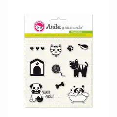 Material 37010322-PACK 10 SELLOS TRANS MASCOTAS GRAFOPLAS REF.37010322