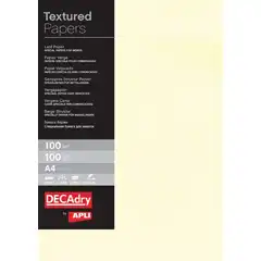 PAPEL APLI VERJURADO CREMA 100 GRS. 100 HOJAS A4 (12369)