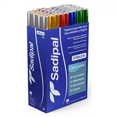 PAPEL CELOFAN SADIPAL 0,50 X 2 M. COLORES SURTIDOS (05355)
