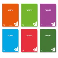 Material LIBRETA PACSA FLEXIPAC POLIPROPILENO GRAPADAS A5+ 48 HOJAS CDLA. PAPEL EXTRA BLANCO 90 GRS. (20046)