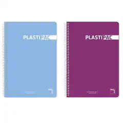 Material CUADERNO PACSA PLASTIPAC TAPA PP EXTRA  DURA 4Âº 80HJ 90GR COLORES SURTIDOS CUADRICULA (16409)