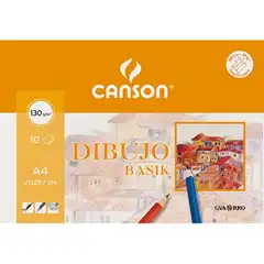 MINIPACK CANSON SOBRE DIBUJO BASIK 10 HOJAS A4 CON RECUADRO (200406346) 27437