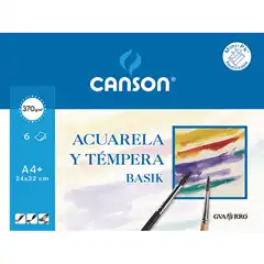 Material MINIPACK CANSON SOBRE ACUARELA BASIK 6 HOJAS A4 (200406347) 38202