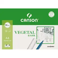 Material MINIPACK CANSON SOBRE VEGETAL BASIK 12 HOJAS A4 (200407621) 27436