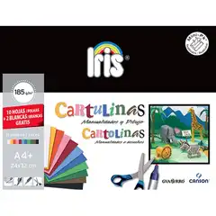 Material MINIPACK CANSON CARTULINA IRIS 185 GRS. PROMO 10+2 HOJAS (400045652)
