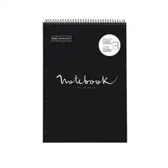 Material CUADERNO MIQUELRIUS ESPIRAL SUPERIOR NB-1 A4 REPORTER 80 HOJAS CDLA. 90 GRS. EMOTIONS NEGRO (46085)