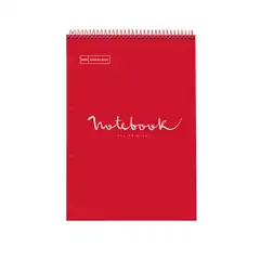 Material CUADERNO MIQUELRIUS ESPIRAL SUPERIOR NB-1 A4 REPORTER 80 HOJAS CDLA. 90 GRS. EMOTIONS ROJO (46086)