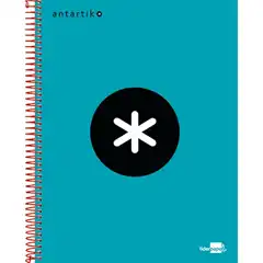 CUADERNO LIDERPAPEL A4 MICRO ANTARTIK TAPA FORRADA 120 H. 100 GRS. CUADRO 5 MM. 5 BANDAS 4 TALADROS 74584