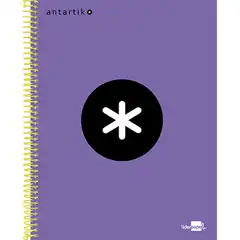 CUADERNO LIDERPAPEL A4 MICRO ANTARTIK TAPA FORRADA 120 H. 100 GRS. CUADRO 5 MM. 5 BANDAS 4 TALADROS 74585