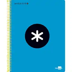 CUADERNO LIDERPAPEL Fº ANTARTIK TAPA PP 80 H. 100 GRS. CUADRO 4 MM. CON MARGEN AZUL (74482)
