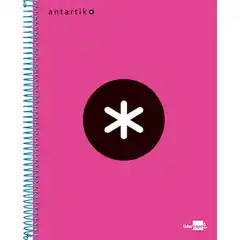 CUADERNO LIDERPAPEL Fº ANTARTIK TAPA PP 80 H. 100 GRS. CUADRO 4 MM. CON MARGEN ROSA (74486)