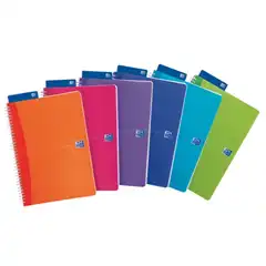 CUADERNO OXFORD A4 90 HOJAS CDLA. 5X5 ESPIRAL DOBLE CON REGLA MARCADOR COL. SUR. (100101864)