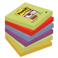 Material NOTAS POST-IT® SUPER STICKY COLORES NEON COLECCION MARRAKESH 76X76 MM. 3M (70005251270)