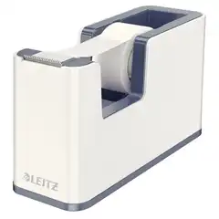 DISPENSADOR DE CINTA ADHESIVA LEITZ WOW DUAL GRIS/BLANCO (53641001)