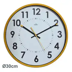 RELOJ DE PARED A. 2000 ANALOGICO SILENCIOSO 30X300 MM. AMARILLO (CE1124X AM)