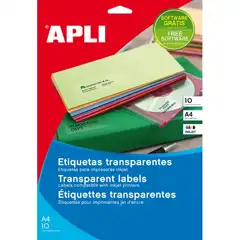 Material ETIQUETAS APLI ADHESIVO PERMANENTE 99,1X38,1 MM. PARA INK-JET 140 ETIQUETAS (10052)