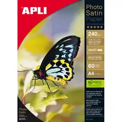 PAPEL FOTOGRAFICO PHOTO SATIN 240G 60H A4 APLI T10414
