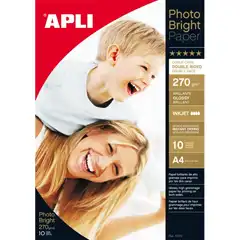 PAPEL DE FOTOGRAFIA DOBLE CARA 270G 10H A4 APLI T10419