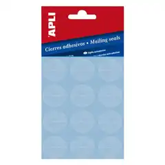 Material ETIQUETAS CIERRES ADHESIVOS APLI 25MM TRANSPARENTE (10694)