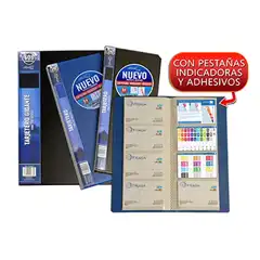Material TARJETERO OFFICE BOX PLASTICO GIGANTE 230 X 280 MM. 608 TARJETAS NEGRO (24668)