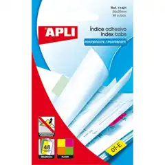 INDICE AUTOADHESIVO APLI PLASTICO RIGIDO (11424)