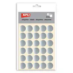 Material ETIQUETAS REDONDA 20CM PLATA 3HJ (11809) APLI
