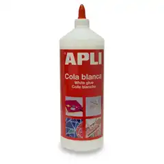 BOTELLA COLA BLANCA LAVABLE 1LT APLI 12851